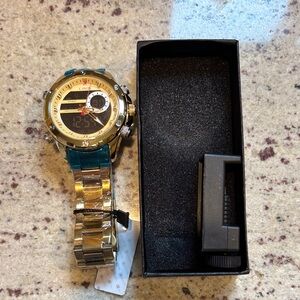 Gold and Silver Men's Watch